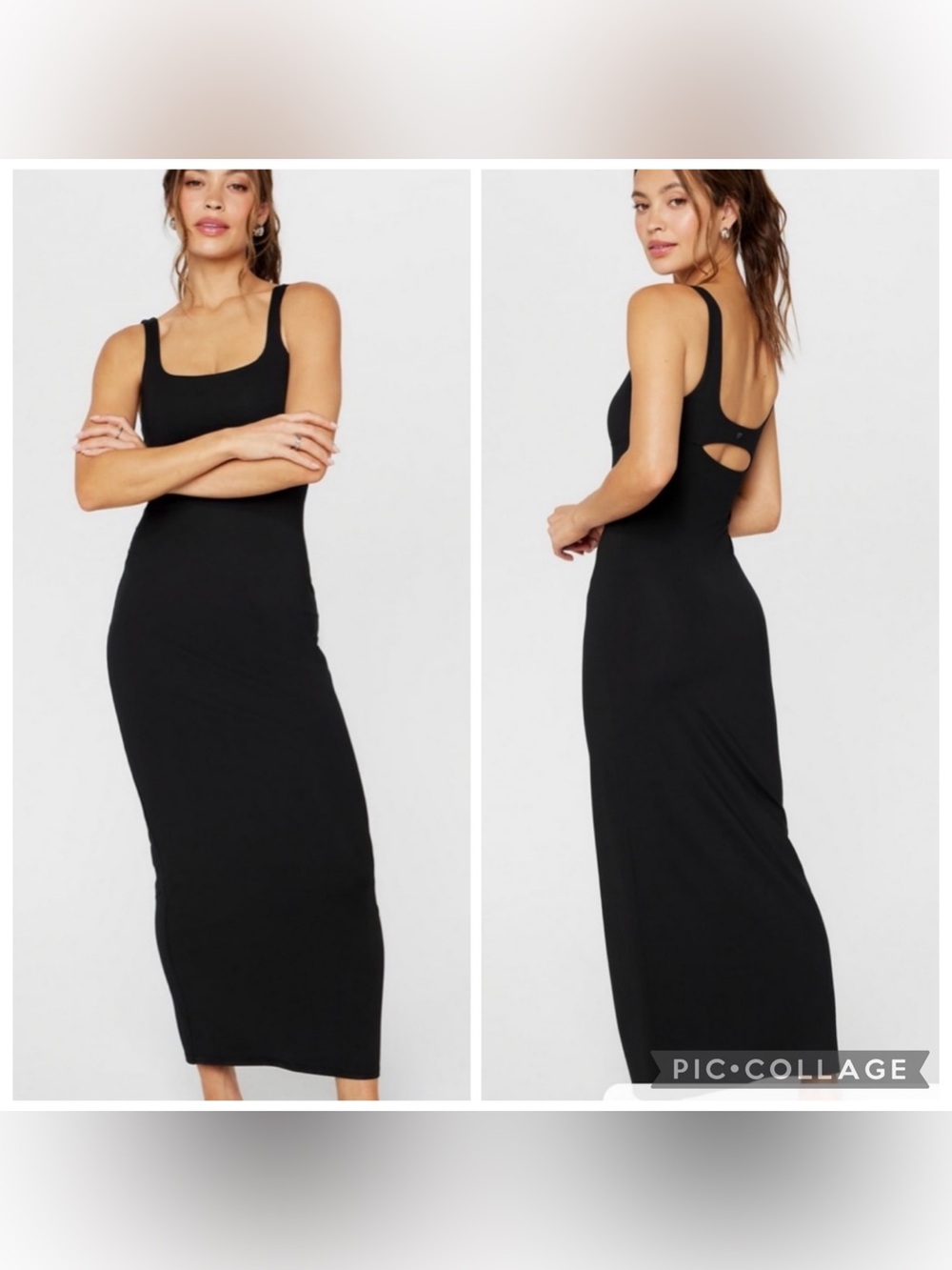 Fabletics Pureluxe Maxi Dress in Black NWT Small